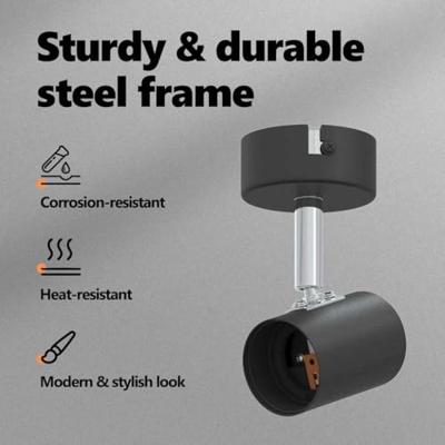 VidaXL Plafondspot met schijnwerpers zwart 6,5 x 6 x 11,5 cm metaal