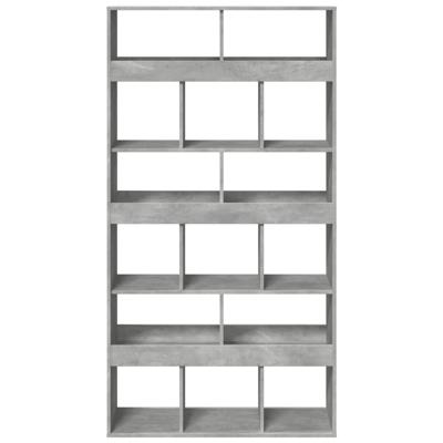 Boekenkast 100x33x187,5 cm bewerkt hout betongrijs