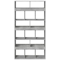 Boekenkast 100x33x187,5 cm bewerkt hout betongrijs - thumbnail