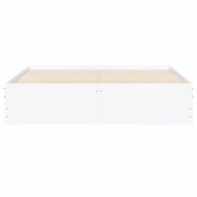 Bedframe met lades bewerkt hout wit 140x190 cm
