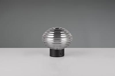 Trio Oplaadbare tafellamp zwartEarl smoke glas - R57771154