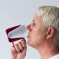 Ornamin conische beker met conische binnenbeker rood met drinktuit 4 mm inhoud 160ml - thumbnail