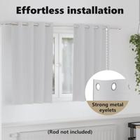 VidaXL Zwart-out gordijnen met ringen 2 pcs bleekgrijs 140 x 140 cm - thumbnail