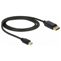 Delock 82698 Kabel Mini DisplayPort 1.2 male > DisplayPort male 4K 60 Hz 1,0 m - thumbnail