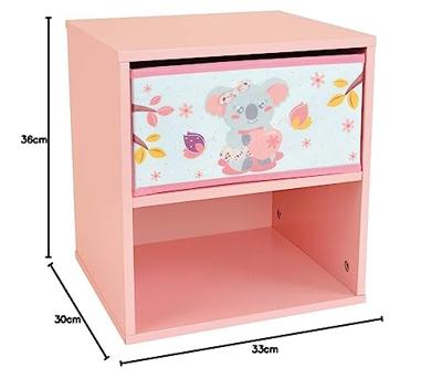 CALLY MIMI KOALA Nachtkastje met lade ± 36 x 33 x 30 cm voor kinderen