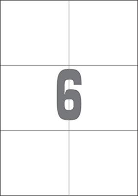 A4 etiketten 105 x 99 mm wit 100 vel Sorex
