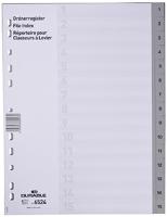 Durable 6524 Register DIN A4 1-15 Polypropyleen Grijs 15 tabbladen Bedrukte tabs 652410 - thumbnail