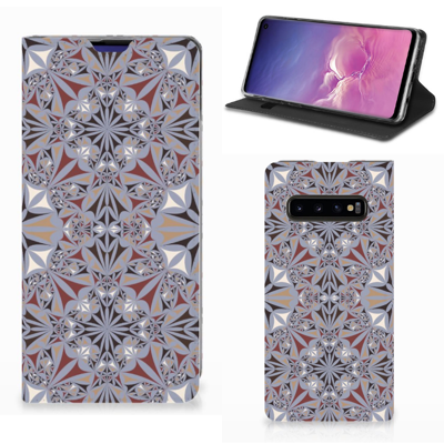 Samsung Galaxy S10 | Standcase | Flower Tiles Samsung Galaxy S10 | Standcase | Flower Tiles