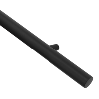 Trapleuning blind zwart rond 45 mm 90 cm - thumbnail