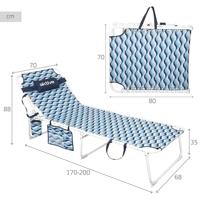 Hangmat Aktive Blauw Staal 200 x 88 x 70 cm - thumbnail