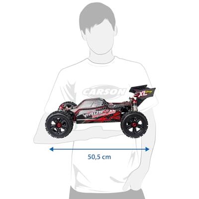 Carson Modellsport Virus 4.2 XL Zwart, Rood 1:8 RC auto Elektro Buggy 100% RTR 2,4 GHz Incl. accu, oplader en batterijen voor de zender