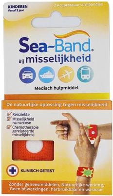 Sea Band Polsband kinderen oranje 1 Paar Sea Band Polsband kinderen oranje 1 Paar