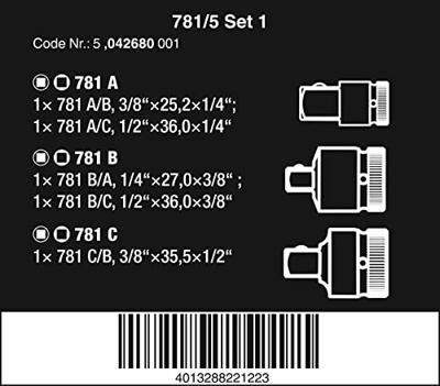 Wera 781/5 Adapter set 1, 6-delig