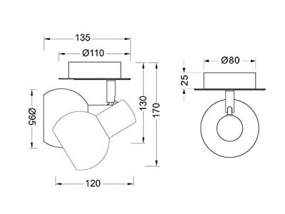 Trio Richtbare spotAntibes - R80171007