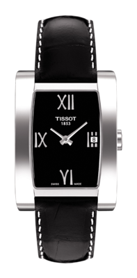 Horlogeband Tissot T0073091605300 Leder Zwart 15mm