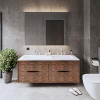 Onderkast Gliss Design Eleganz Hera Zwart 120 cm 2 Lades Oak Cognac Gliss Design - thumbnail