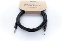 Cordial 14817 Jackplug Audio Aansluitkabel [1x Jackplug male 6,3 mm (stereo) - 1x Jackplug male 6,3 mm (stereo)] 3 m Zwart PVC-mantel, Verdraaid - thumbnail