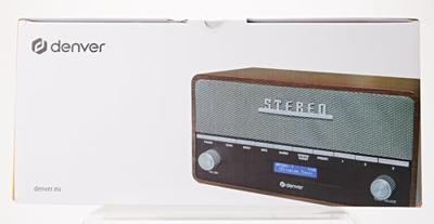 Denver DAB-36 Radio DAB+ Bluetooth, AUX, DAB+, FM Behuizing van echt hout, Wekfunctie Hout