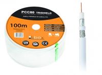 Libox Kabel koncentryczny PCC80 100m coax-kabel RG-6/U Wit - thumbnail