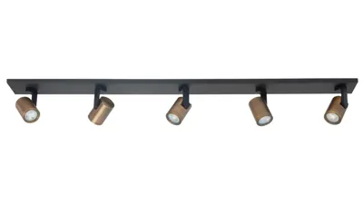 Highlight Spot HALO 5 lichts balk L 118 cm brons zwart Highlight Spot HALO 5 lichts balk L 118 cm brons zwart