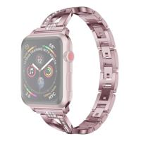 Kleurrijke Diamond RVS horlogeband voor Apple Watch serie 5 & 4 44mm/3 & 2 & 1 42mm (paars) - thumbnail