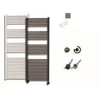 Elektrische Design Radiator Sanicare Plug En Play 172 x 60 cm Inox Look Thermostaat Chroom 1127 Watt Sanicare - thumbnail