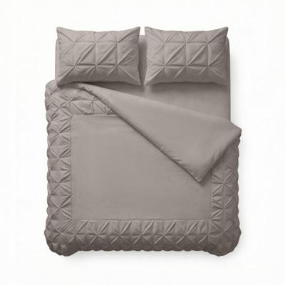 Sleeptime Border Pintuck Taupe/Grijs 240 x 200/220 cm