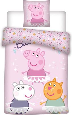Peppa Pig Dekbedovertrek 3 pigs 140 x 200 cm roze Peppa Pig Dekbedovertrek 3 pigs 140 x 200 cm roze