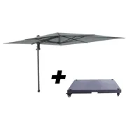 Saint tropez 355x300 grijs met verrijdbare 120kg voet - thumbnail