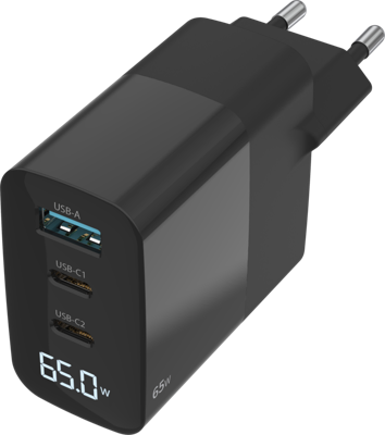 Sitecom 65W Power Delivery Wall Charger with LED display Sitecom 65W Power Delivery Wall Charger with LED display