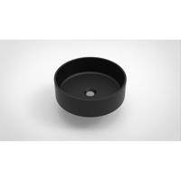 Arcqua Case waskom - 40x40cm - Rond - Cast marble Zwart Mat WAS124560 - thumbnail