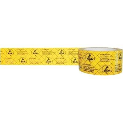BJZ C-195 005 PP ESD-tape Geel, Zwart (l x b) 50 m x 50 mm 50 m