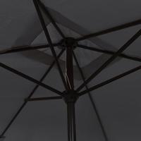 Parasol met metalen paal 300x200 cm zwart - thumbnail