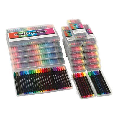 Creativ Company Colortime fineliners, lijndikte 0,6-0,7 mm, diverse kleuren, 18 doos/ 1 doos