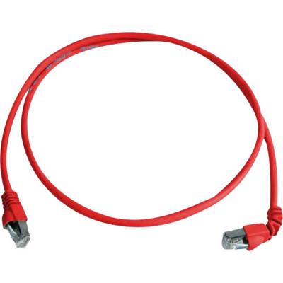 Telegärtner 100008015 RJ45 Netwerkkabel, patchkabel CAT 6A S/FTP 1.00 m Rood Vlambestendig, Halogeenvrij 1 stuk(s)