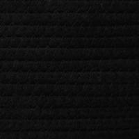 Opbergmand met deksel 40x35 cm katoen wit en zwart - thumbnail