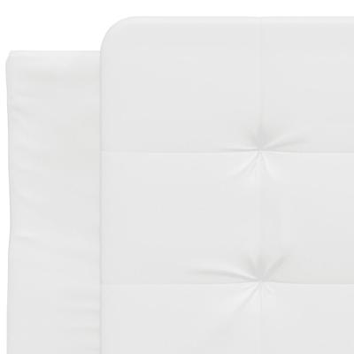 Bedframe met LED-verlichting kunstleer wit 140x200 cm - thumbnail