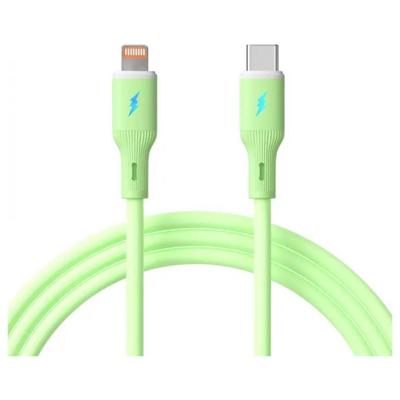 Akyga AK-USB-73 USB-kabel USB-C stekker, Apple Lightning stekker 1 m Groen