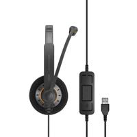 EPOS I SENNHEISER IMPACT SC 60 USB ML - Koptelefoon - op oor - met bekabeling - USB - zwart met oranje accenten - thumbnail