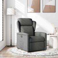 Fauteuil verstelbaar stof donkergrijs - thumbnail