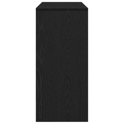 Wandtafel met lade Zwart eiken 100 x 35 x 76.5 cm Bewerkt hout