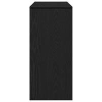 Wandtafel met lade Zwart eiken 100 x 35 x 76.5 cm Bewerkt hout - thumbnail