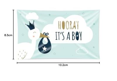Gevelvlag Geboorte &apos;Hooray It`s A Boy&apos;
