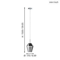 Eglo HanglampMurmillo chroom met smoke - 96773 - thumbnail