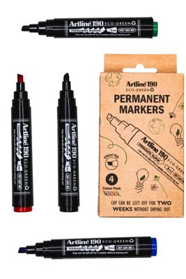 Permanent marker artline 190 eco schuin 2-5mm ass