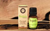 Biologische Patchouli Vanille Aroma Olie in Bruine Sawahasa Verpakking - thumbnail