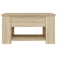 Salontafel 79x49x41 cm bewerkt hout sonoma eikenkleurig - thumbnail