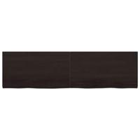 Tafelblad 220x60x(2-4)cm behandeld eikenhout donkerbruin - thumbnail