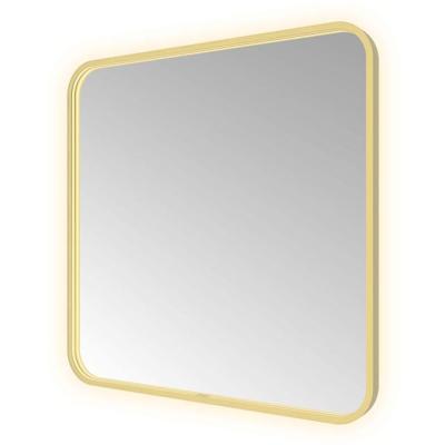 Hotbath &MORE Spiegel direct en indirect LED spiegelverwarming color changing dimbaar met afstandsbediening Geborsteld messing PVD SSQ80BBP