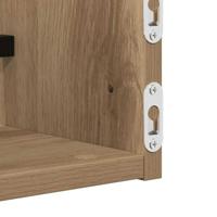 Wandplank 2 pcs artisanaal eikenkleurig 60 x 16 x 14 cm - thumbnail